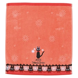 Marushin Hand Towel, Ghibli, Kiki's Delivery Service, Lace Gigi, 100% Cotton, Antibacterial, Odor Resistant, 1005040500, Approx. 13.4 x 14.2 inches (34 x 36 cm)