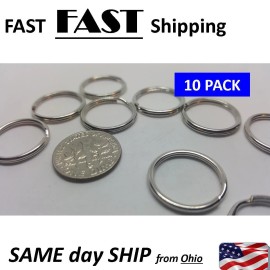 UN brand 10 PACK - Fashion Metal Key Holder Split Rings Keyring Keychain Accessories
