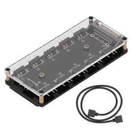 FREEZEMOD RBW Hub Splitter 10-Way Support 5V Lamp with Fan Computer Water Cooling Accessory