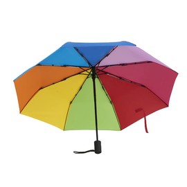 Variety To Go VTG Windproof Compact Travel Umbrella, Windproof Auto Open/Close Travel Umbrella, Auto Folding Travel Umbrella for Women, Men, Kids (Rainbow)