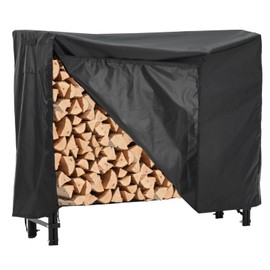 Garvee Heavy Duty 8Ft Firewood Rack Outdoor with Cover Large Steel Log Holder for Patio/Backyard, Weatherproof Wood Storage with Ventilated Design, Easy Assembly No Tools Needed