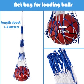 CATOR Multipurpose Ball Net Set for 1-12 Balls, Ball Net, Durable Football Net with Adjustable Shoulder Strap for Football, Basketball, Ball Net for 10 Balls & Ball Net 5 Balls