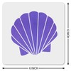 MAGJUCHE Sea Shell Stencil 6 Inches, Reusable Mermaid Seashell Stencil