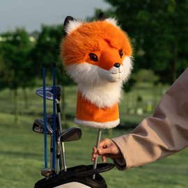 Mytag Fox Driver Headcover Character Fox Driver Headcover Golf Head Cover Driver Headcover Plush Animal Headcover Compatible with 460CC