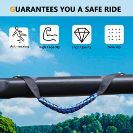 West-xingzhe Roll Bar Grab Handles Front and Rear Grip Handle for 2024 Jeep Wrangler JL 4 Door 4XE Interior Accessorie for Jeep Wrangler (Blue 4 Pack)