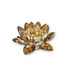 Gold Lotus Crystal Tea Light Candle Holder