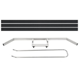 AIWFL Sport Tennis Court Squeegee with 2 EVA Foam Blade Replacement Water Remover Tennis Court Squeegee 4.5 Feet Sport Court Squeege for Basketball Courts-Stainless Steel Silver