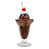 Fake Chocolate Ice Cream Sundae with Cherry and Whip Cream