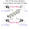 GOGOUP Shower Water Manifold G3/4" Inlet with G1/2" Outlet 7-Way