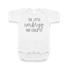 Surprise Pregnancy Announcement Infant Bodysuit - The Little Embryo That Could- Gift for Friends and Family (White)