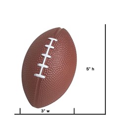 GiftExpress 6-Pack 5" Foam Football Stress Balls, Sport Balls, Superbowl Decoration Party Favor, Football Themed Party Supplies and Giveaways