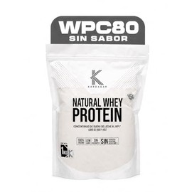 Whey Protein Natural Concentrado WPC80 Proteina Sin Sabor en Polvo 1Kg | 1.5g Carbohidratos y 16.4g Proteina por porción Sin Edulcorantes Conservadores ni Aditivos Apoyo al Desarrollo Muscular