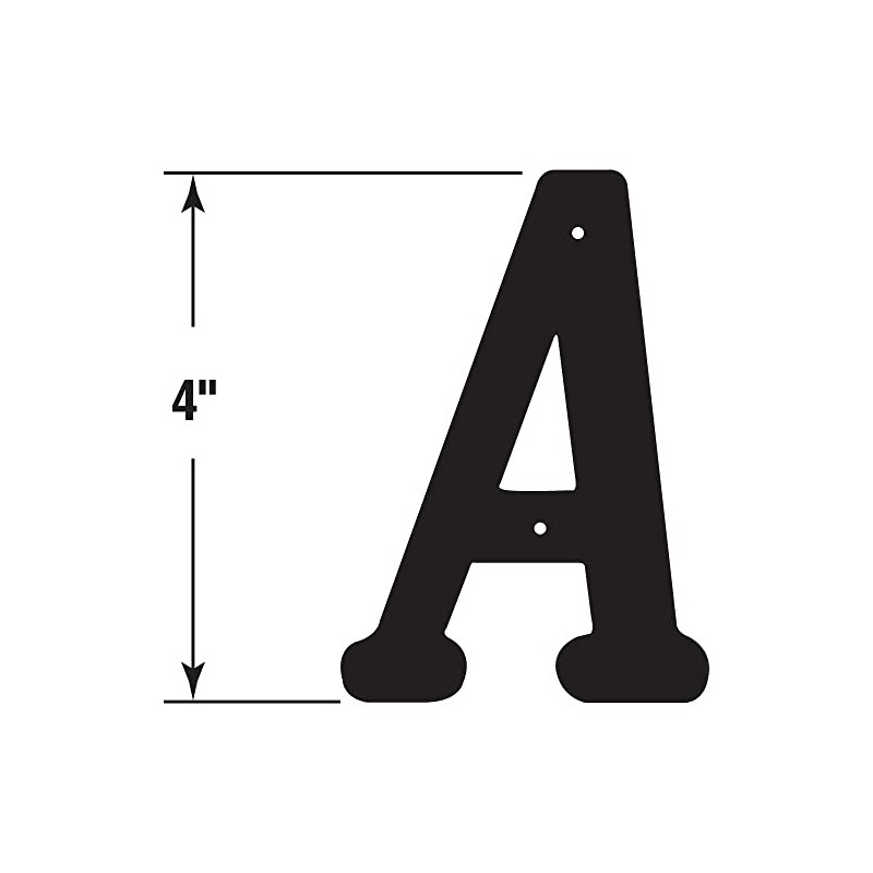 Prime-Line MP4106 4 In. House Letter A, Diecast, Black Finish