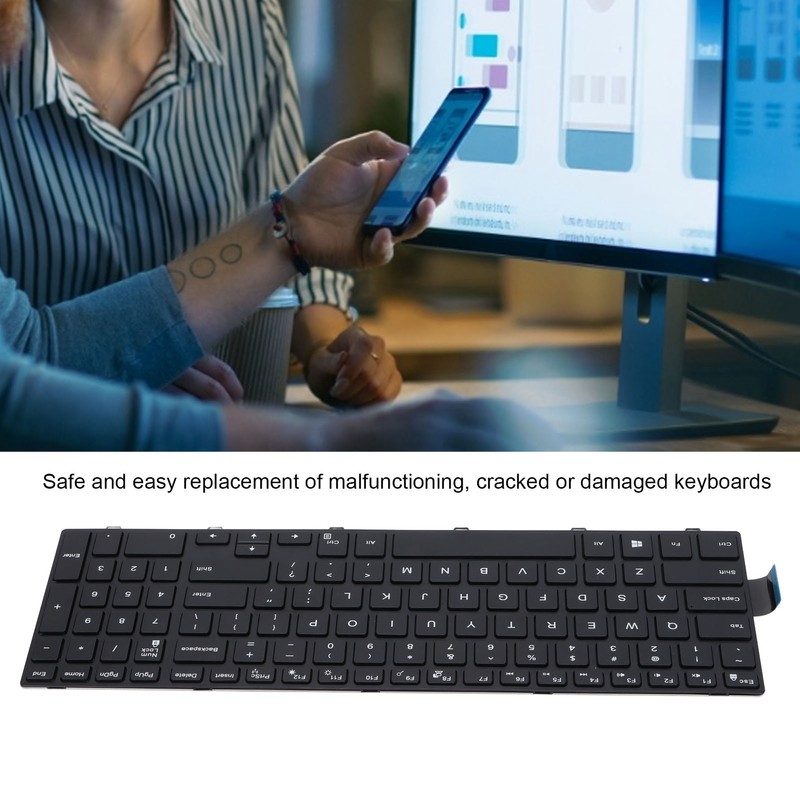 Replacement Keyboard Suitable for Dell Inspiron 15 3000/15 5000/17‑5000/5547/3542 Laptop