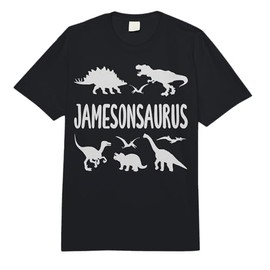 Dinosaur T Rex Dino Jameson Jamesonsaurus Boys Name Comfort Colors Adult Heavyweight T-Shirt