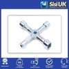 4 Way Multifunctional Utility Key Metal Silver Multi Utility Key