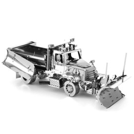 Fascinations MMS042 Metal Earth Metallbausätze - Freightliner 114SD Snow Plow, lasergeschnittener 3D-Konstruktionsbausatz, 3D Metall Puzzle, DIY Modellbausatz mit 1 Metallplatine, ab 14 Jahre