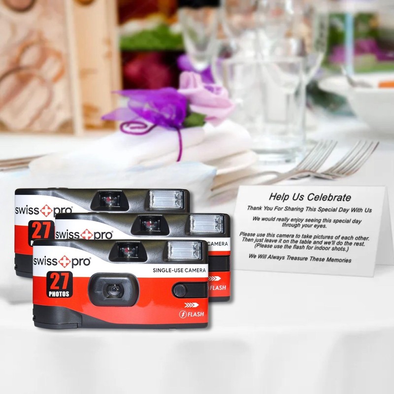 Disposable Cameras Multipack - Bundle with 3 X Swiss+Pro Disposable