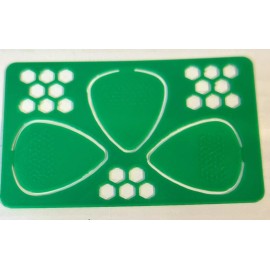 CSA Medium .72 mm Comfort Grip Guitar 3 Pick Credit Card Green Wallet Backup New