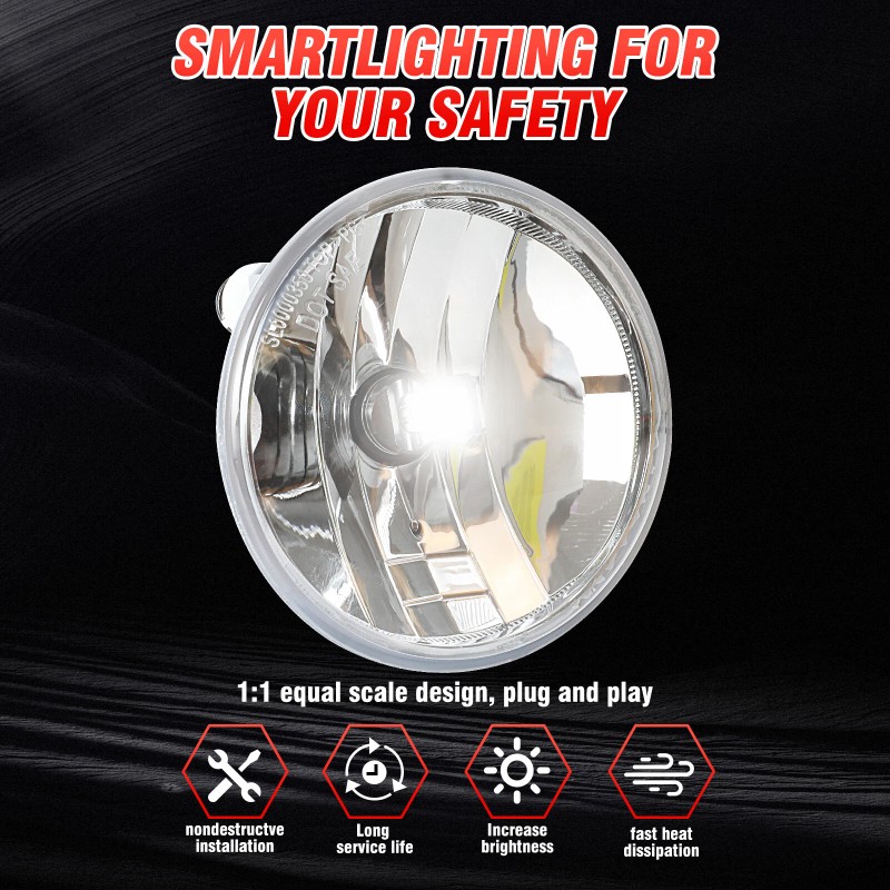 SHENKENUO 2PCS LED Fog Lights Bumper Lamps Assembly for 2007-2014