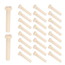 sourcing map Wood Axle Pegs 7/32" Dia. 1-3/8" Length, Mini Wooden Peg Wooden Wheels Shaft for DIY Model Cars Trucks, 25pcs