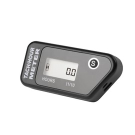 Taikemeti Hour Meter, Tachometer,Waterproof Function, Can be Applied to Gas Powered Lawn Mower Snow Blower Motor Golf Cart Forklift (black)