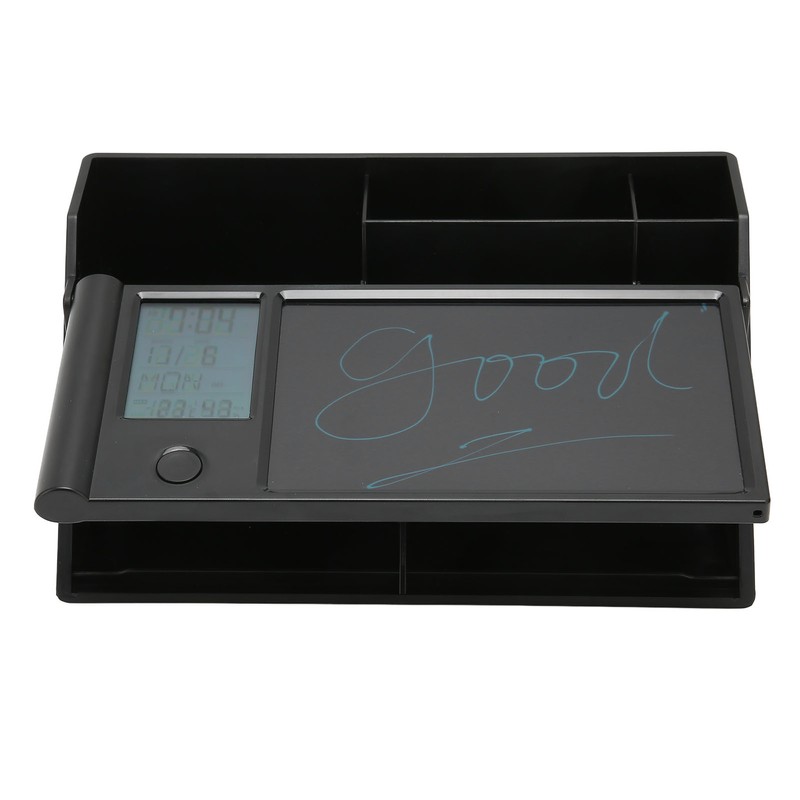 Multifunctional Electronic Calendar Desktop Storage Box with LCD Writing Pad