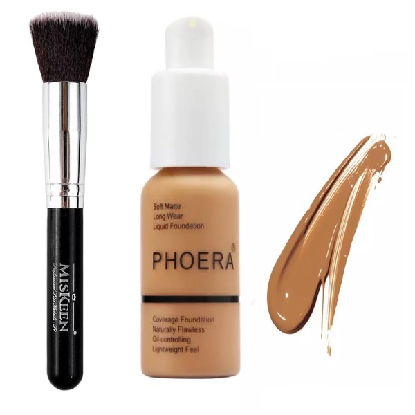 PHOERA Full Coverage Liquid Foundation 30ml for Oily Skin +