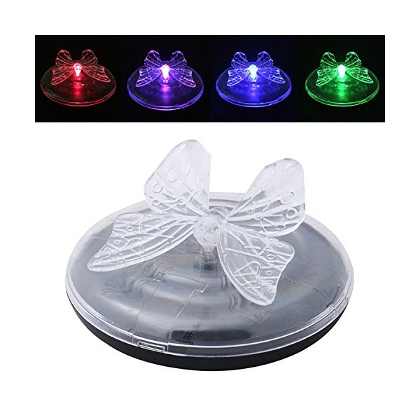 Solar Power LED RGB Color Change Floating Night Light Lamp