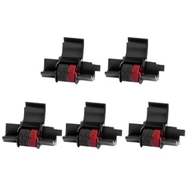 Msudoku 5 Pack IR40T IR-40T Compatible with Calculator Ink Roller Ribbon Replacement for CP-13 MP-12D Sharp EL-1750V P23-dhv CP13 EL-1801V HR-100TM HR-170RC Printer, Black and Red