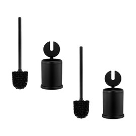 ToiletTree Products - Escobilla de Inodoro con Tapa, Color Negro, 2 Unidades
