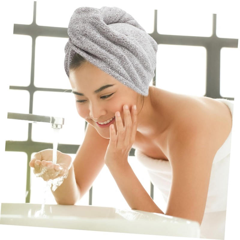 Gatuida Absorbent Hair Towel Cap for Women Quick Drying Coral