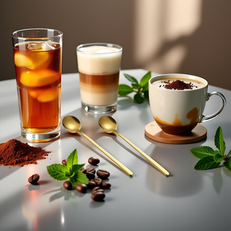 2 Pcs Gold 304 Stainless Steel Coffee Spoons, Stirring Spoons,