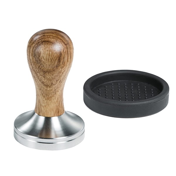 CreepyParty Coffee Tamper, 58mm Espresso Press with Mat 304 Stainless