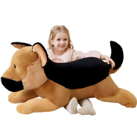 IKASA Giant German Shepherd Dog Stuffed Animal Plush Toy,Big Large Jumbo Soft Toys,30" Cute Huge Size Fluffy Plushy Fat Plushie,Gifts for Kids