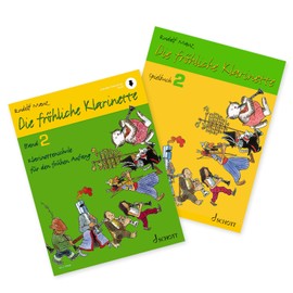 Die fröhliche Klarinet 2 + Spielbuch: (Starterset) mit Audio Online - Clarinet School Volume 2 by Rudolf Mauz - ISBN 9783795724252, 9783795748104 + soundman Clarinet Wiper