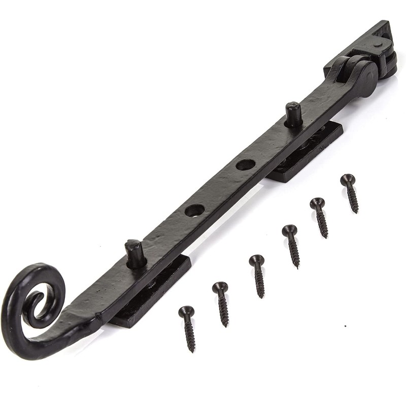 Black Monkey Tail Windows Stay 10 Inch Curly Tail Casement