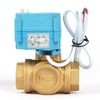 U.S. Solid Brass 3-way motorised ball valve, heavy duty, T-type