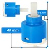 Ceramic Mixer Tap Cartridges Valve Replacement Sink Repair 40 mm