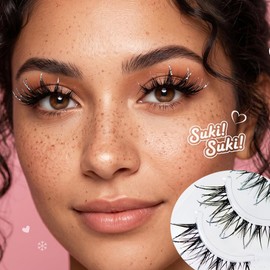 Glitter Eyelashes Halloween stage makeup Dramatic False Eyelashes with Sparkly Decorations, Colored Eyelashes, Cat-Eye Strip Lashes, Carnival party， Stage drama gift Pack of 5 Pair