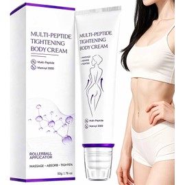 Multi-Peptide Massaging Body Roller Cream, Collagen Firming Body Lotion, Skin Firming and Anti-Wrinkle Cream, Natural Ingredients, for All Skin Types (1Pcs)