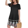 elescat Summer Dresses for Women Casual Loose Short Sleeve Sundress