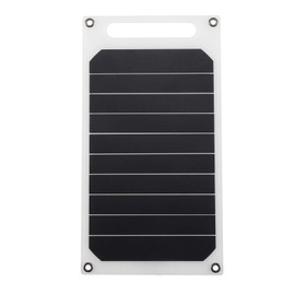 Lixada - Cargador de panel solar de 10 W y 5 V con puerto USB, portátil, de alta potencia, silicio monocristalino para teléfono celular, camping