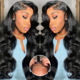 Tahikie Glueless Wigs Human Hair Pre Plucked Pre Cut 220% Density 5x5 HD Lace Closure Wigs Human Hair Body Wave Lace Front Wigs Human Hair for Women Ready to Go Wig Natural Black 16inch