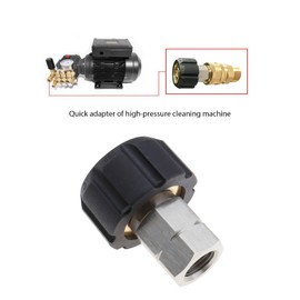 Pressure Washer Adapter Female Metric M22 to 1/4 Inch Female NPT Fitting Metal Pressure Washer Hose Adapter Quick Connect Socket