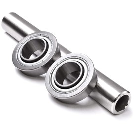 HD Switch - Stainless Steel Front Axle Upgrade Kit fits Husqvarna 539105543 with 539102484 - Front Wheel Bushing to Bearing Conversion