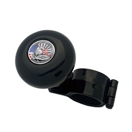 Tricktoppers Metal Heavy Duty Universal Gloss Black Aluminum Steering Wheel Spinner Suicide Brody Knob For Hot Rod Customs Car Truck SUV Tractor Trailer Big Rig Boat EAGLE USA FLAG REMEMBER 9-11