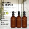 Amber Shampoo and Conditioner Dispenser Set by Brighter Barns -