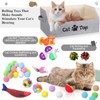 Zopeal 55 Pcs Large Cat Box Toy Set, Storage Basket