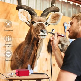 Gocheer Gocheer Airbrush Kit with Air Compressor, 40 48 PSI High Pressure Air Brush Non-Clogging with 0.2/0.3/0.5mm Nozzle/Cleaning Sets, Ideal for Painting, Modeling, Cake Decor, Makeup (Red, 40 PSI)